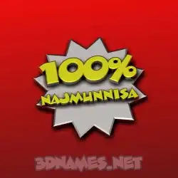 najmunnisa in 100 Percent style - 3D name wallpaper