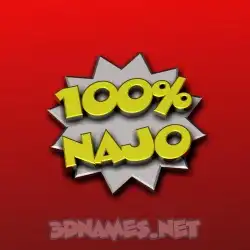 najo in 100 Percent style - 3D name wallpaper