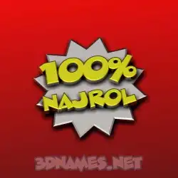 najrol in 100 Percent style - 3D name wallpaper