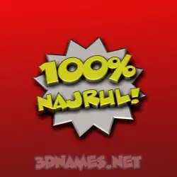 najrul in 100 Percent style - 3D name wallpaper