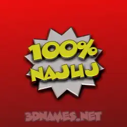 najuj in 100 Percent style - 3D name wallpaper