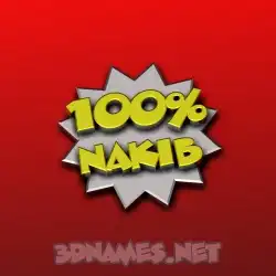 nakib in 100 Percent style - 3D name wallpaper