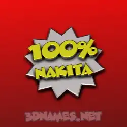 nakita in 100 Percent style - 3D name wallpaper