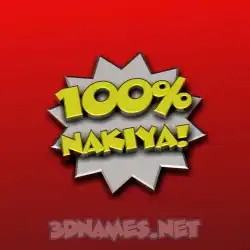 nakiya in 100 Percent style - 3D name wallpaper