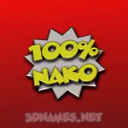nako in 100 Percent style - 3D name wallpaper