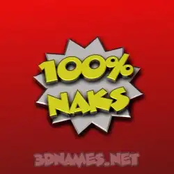 naks in 100 Percent style - 3D name wallpaper