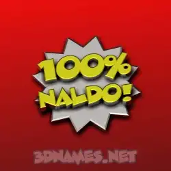 naldo in 100 Percent style - 3D name wallpaper