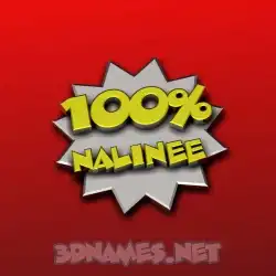 nalinee in 100 Percent style - 3D name wallpaper