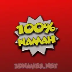 namah in 100 Percent style - 3D name wallpaper