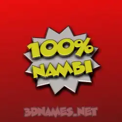nambi in 100 Percent style - 3D name wallpaper