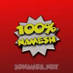 namesh in 100 Percent style - 3D name wallpaper