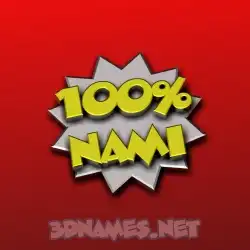 nami in 100 Percent style - 3D name wallpaper