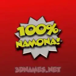 namona in 100 Percent style - 3D name wallpaper