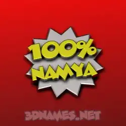 namya in 100 Percent style - 3D name wallpaper