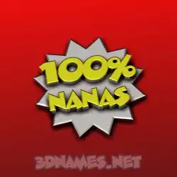nanas in 100 Percent style - 3D name wallpaper