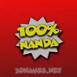 nanda in 100 Percent style - 3D name wallpaper
