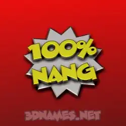 nang in 100 Percent style - 3D name wallpaper
