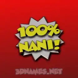 nani in 100 Percent style - 3D name wallpaper