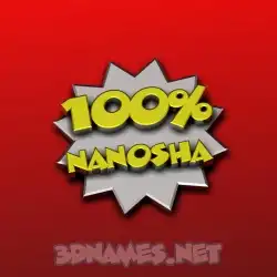 nanosha in 100 Percent style - 3D name wallpaper