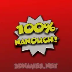 nanouch in 100 Percent style - 3D name wallpaper