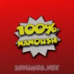 nanoush in 100 Percent style - 3D name wallpaper