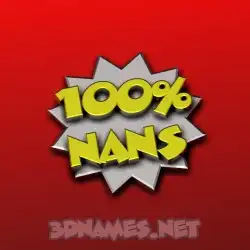 nans in 100 Percent style - 3D name wallpaper