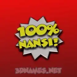 nansi in 100 Percent style - 3D name wallpaper