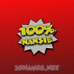 nansie in 100 Percent style - 3D name wallpaper