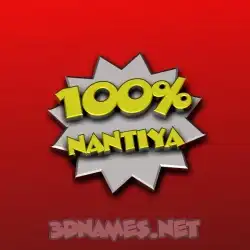 nantiya in 100 Percent style - 3D name wallpaper