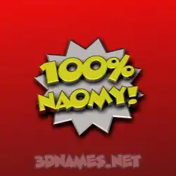 naomy in 100 Percent style - 3D name wallpaper
