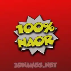 naor in 100 Percent style - 3D name wallpaper