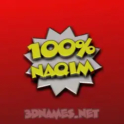 naqim in 100 Percent style - 3D name wallpaper