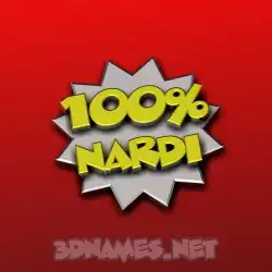 nardi in 100 Percent style - 3D name wallpaper