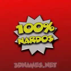 nardos in 100 Percent style - 3D name wallpaper