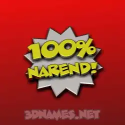narend in 100 Percent style - 3D name wallpaper