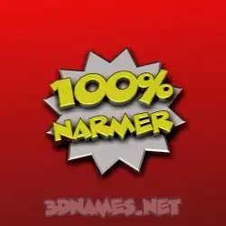 narmer in 100 Percent style - 3D name wallpaper