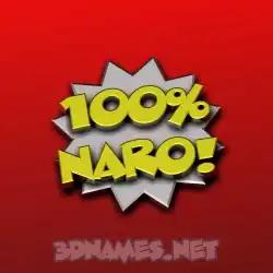naro in 100 Percent style - 3D name wallpaper