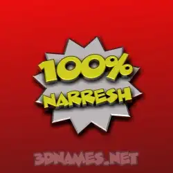 narresh in 100 Percent style - 3D name wallpaper