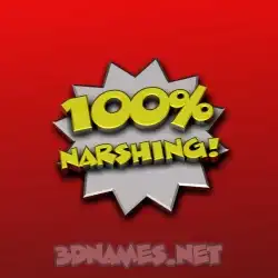 narshing in 100 Percent style - 3D name wallpaper