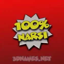 narsi in 100 Percent style - 3D name wallpaper