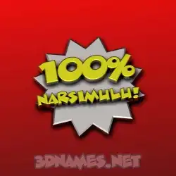 narsimulu in 100 Percent style - 3D name wallpaper