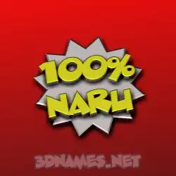 naru in 100 Percent style - 3D name wallpaper