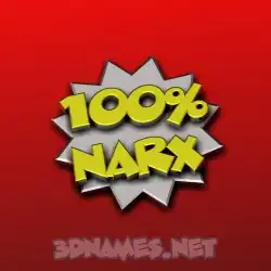 narx in 100 Percent style - 3D name wallpaper