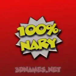 nary in 100 Percent style - 3D name wallpaper