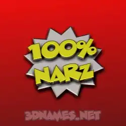narz in 100 Percent style - 3D name wallpaper