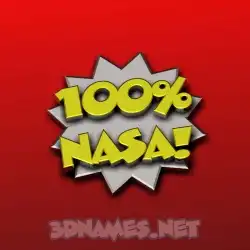 nasa in 100 Percent style - 3D name wallpaper