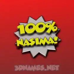 nasima in 100 Percent style - 3D name wallpaper