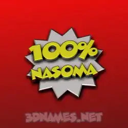 nasoma in 100 Percent style - 3D name wallpaper