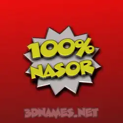 nasor in 100 Percent style - 3D name wallpaper