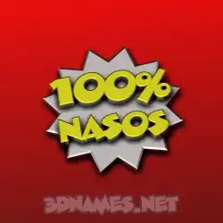 nasos in 100 Percent style - 3D name wallpaper